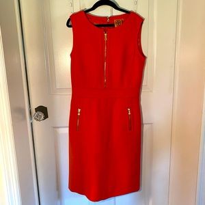 Bright Orange - Tory Burch dress with working pockets - Size 8